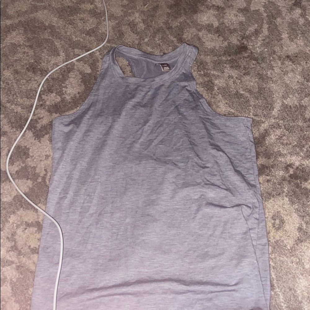 Grey Athleta tank grey and mesh on sides